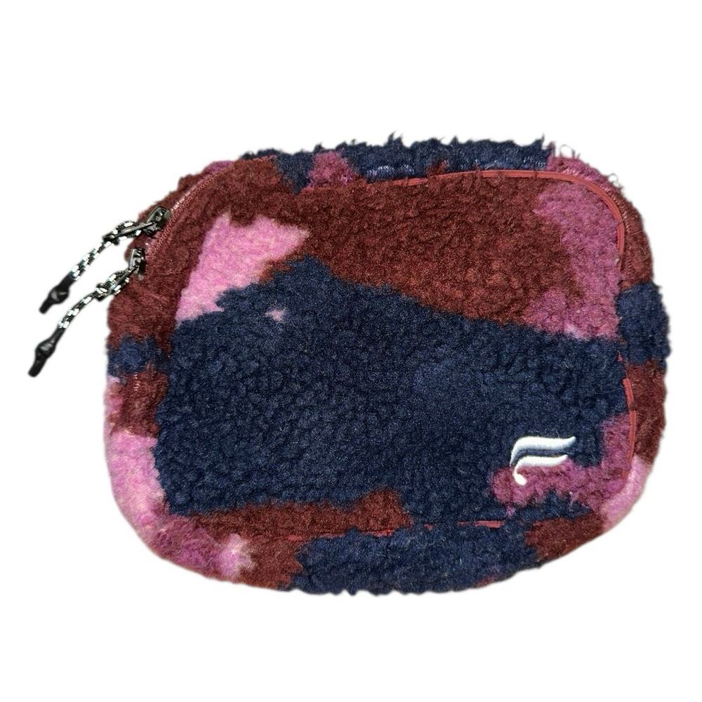 Fabletics Teddy Belt Bag Multicolor Camo Fleece Crossbody Pouch